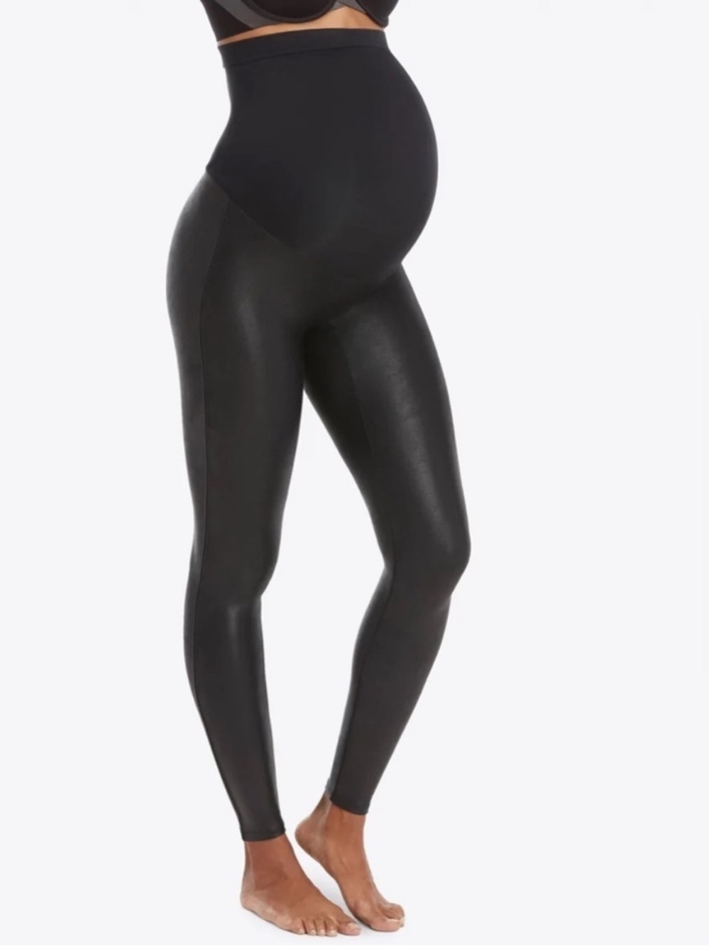 Spanx Mama Maternity Faux Leather Leggings | Black | Large